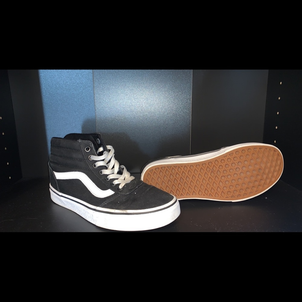 Women’s High Top Black and White Vans